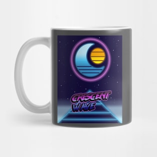 Retrowave Crescent Moon Mug